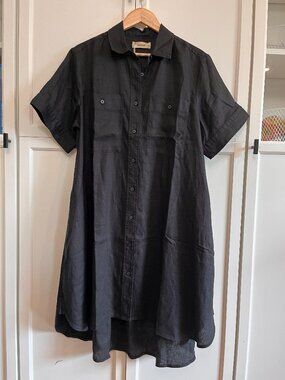 NWT Everlane The Daytripper Dress in Linen (Black, Medium)